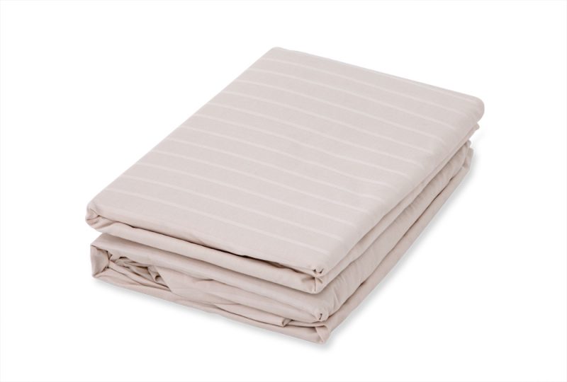 300TC Luxury Organic Cotton Sateen Sheet Set (Striped) - Sleeping Organic