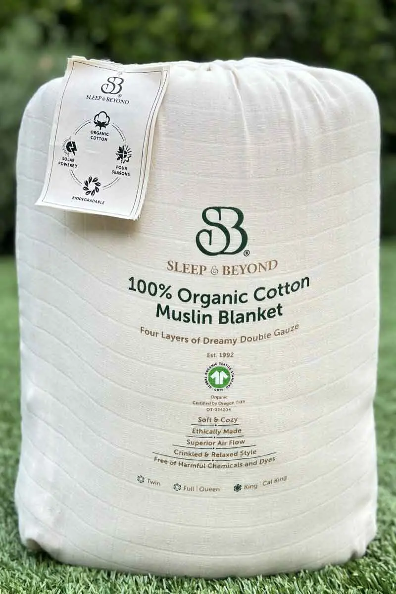 Organic cotton blankets collection, GOTS certified, free of harmful chemicals