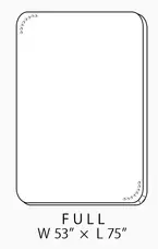 Full size mattress dimensions (54 x 75 inches), room to grow for older kids