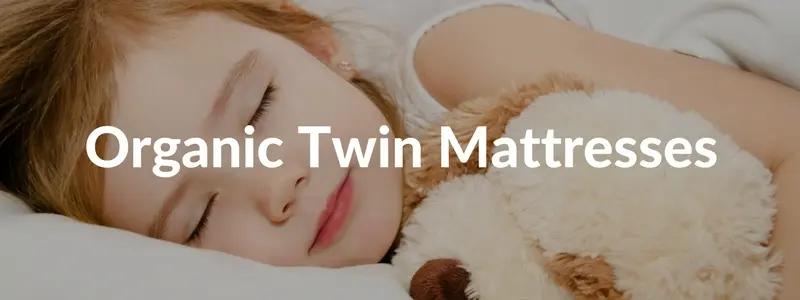 Organic twin latex mattress in a child's bedroom, chemical-free sleep for growing kids