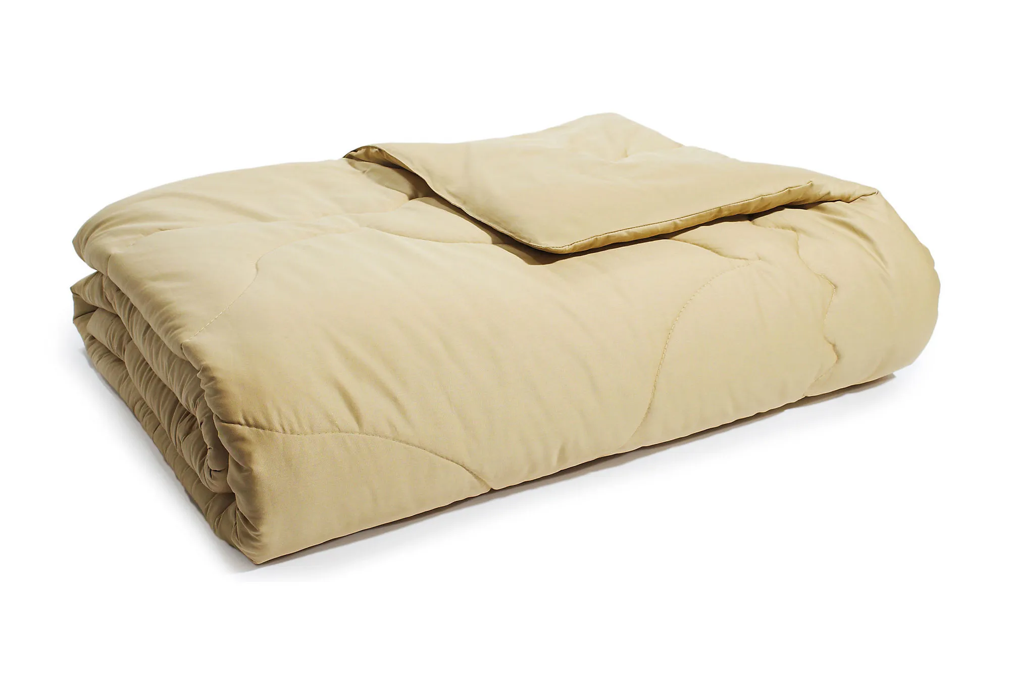 Organic merino wool comforter in gold