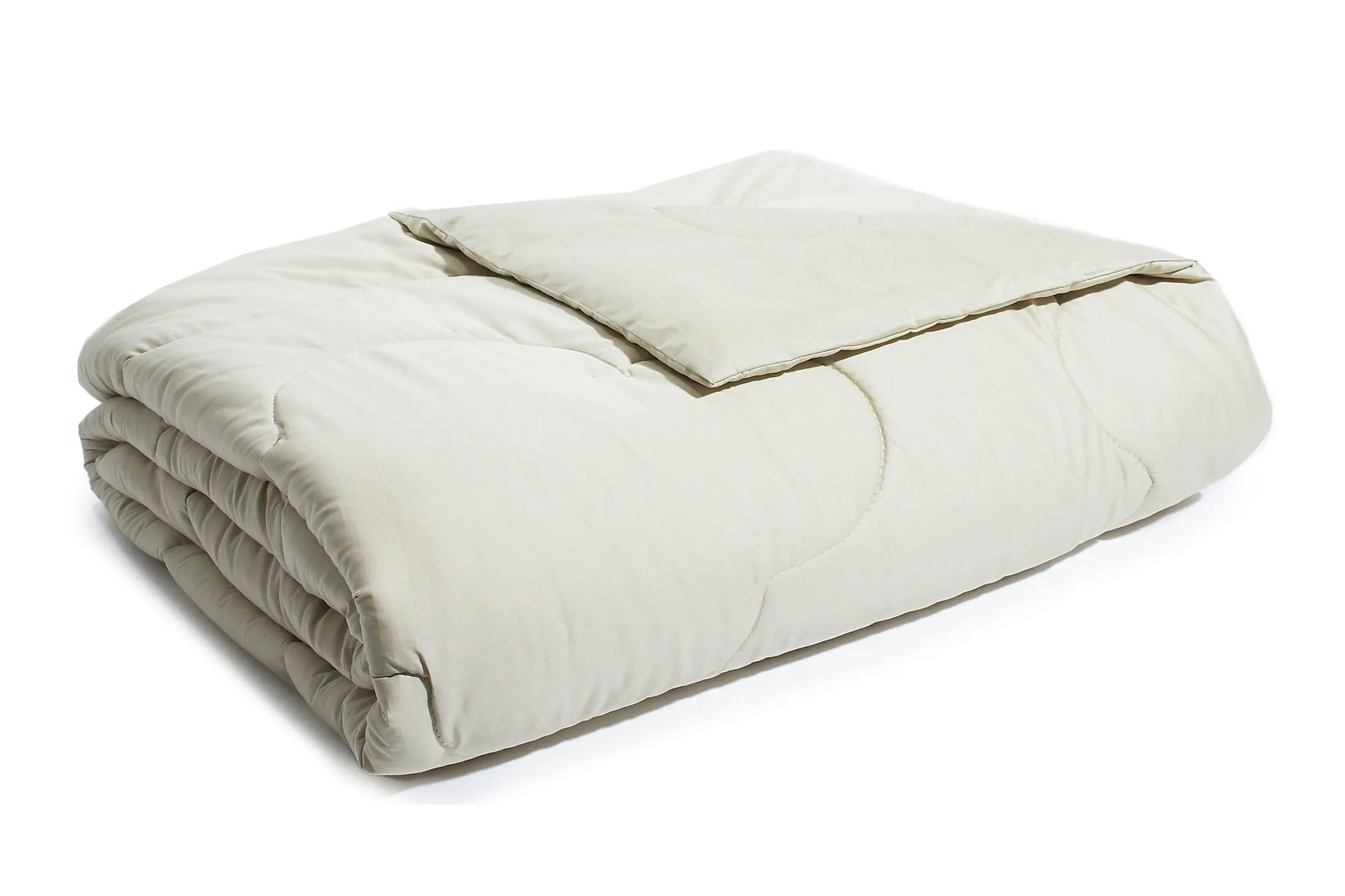 Organic merino wool comforter in platinum