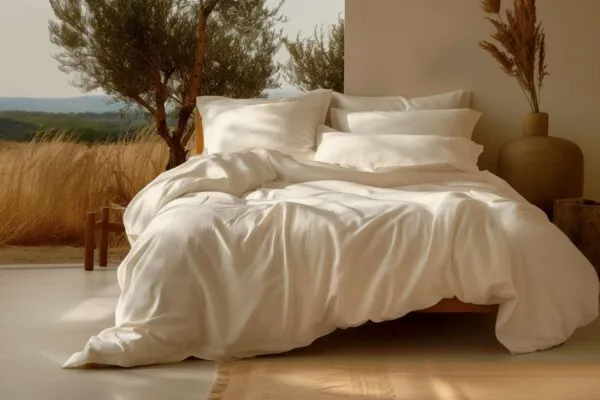 Organic cotton sateen duvet cover set, buttery soft, GOTS certified