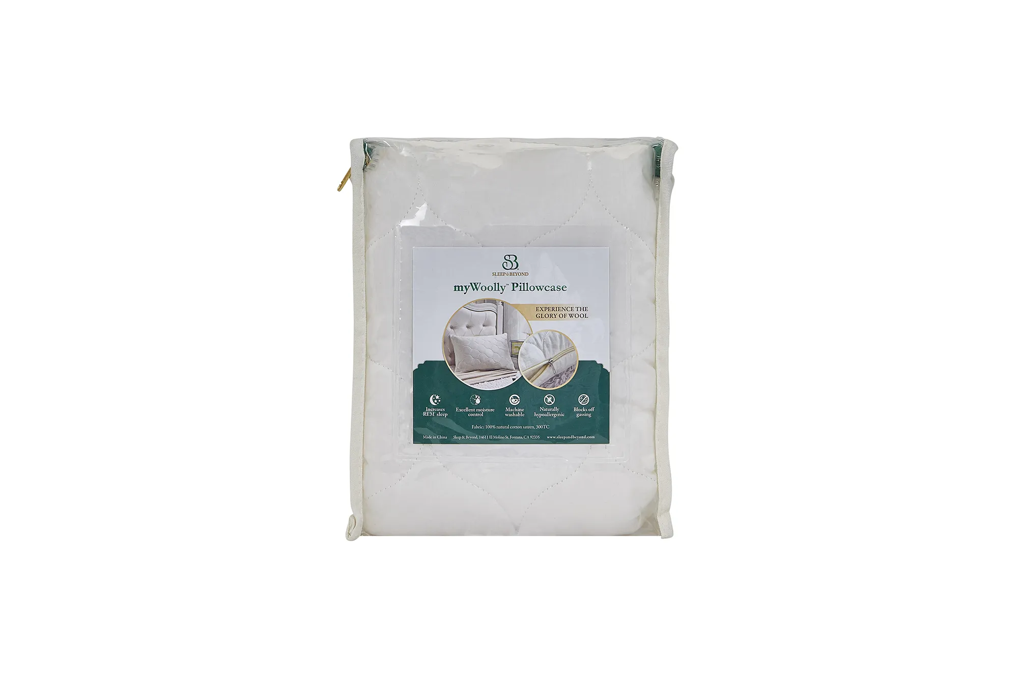 myWoolly Pillow Case packaging back