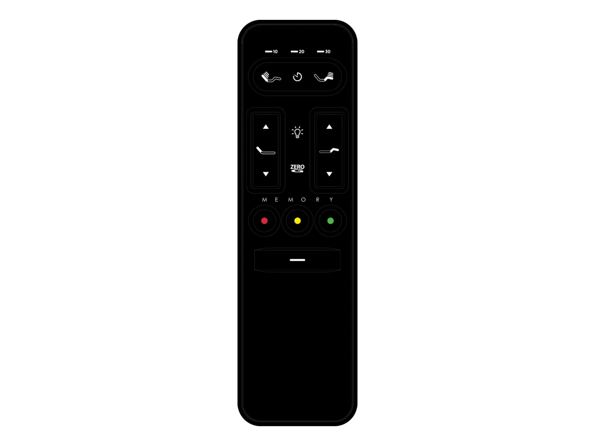 Ergomotion Rio 4.0 adjustable bed base wireless 13-button remote with massage controls