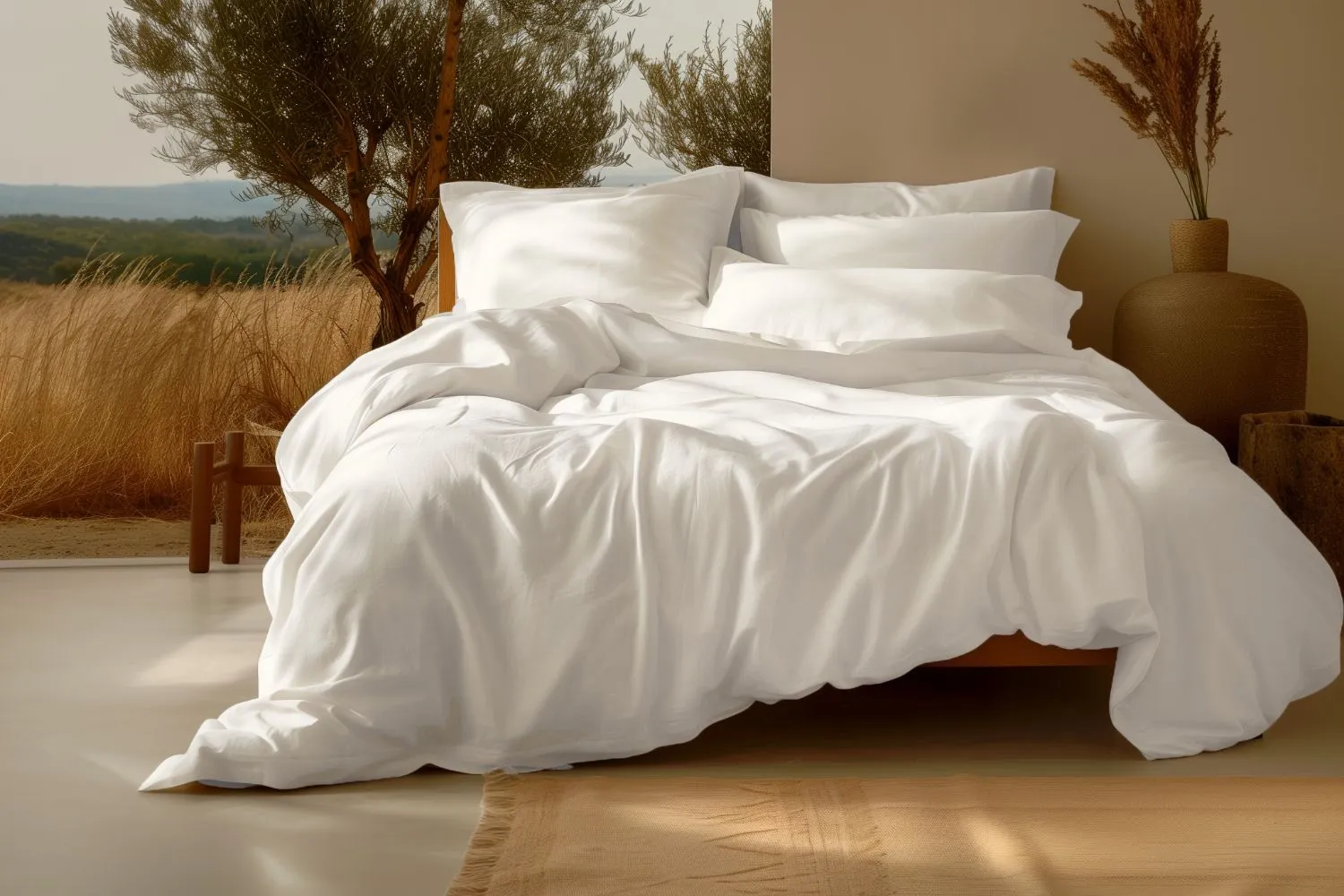 Organic cotton sateen sheet set, buttery soft, GOTS certified