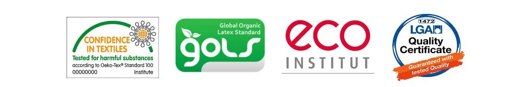 Natural latex mattress component certifications