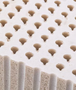 Heavy-duty natural latex mattress with firm Dunlop support layers