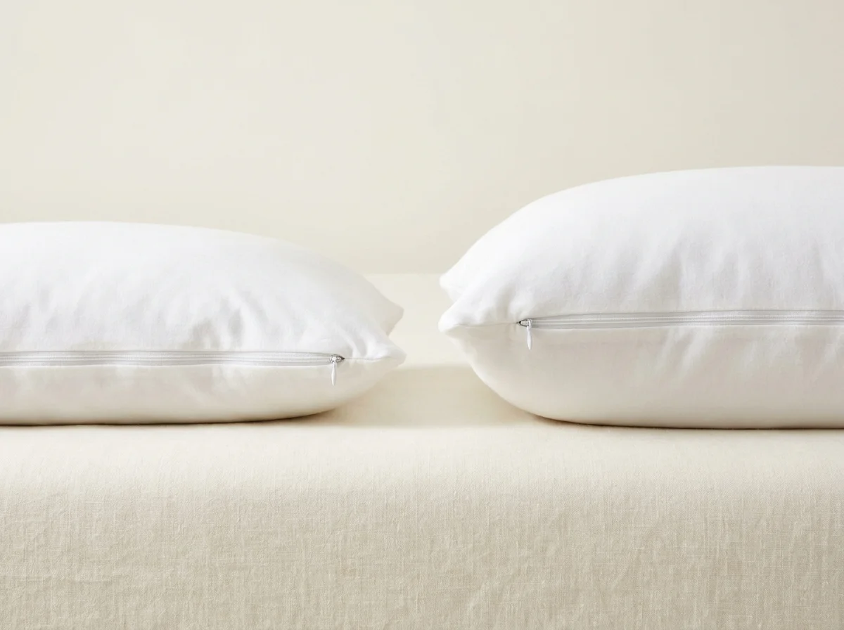 Low profile soft vs high profile medium natural Talalay latex pillow comparison