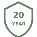 20-year warranty icon