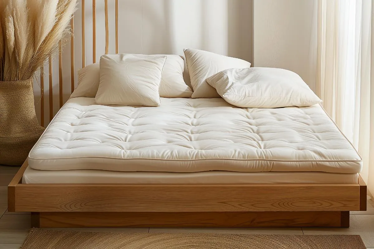 Natural wool mattress toppers by Sleeping Organic, washable wool, organic merino, and wool-latex hybrid
