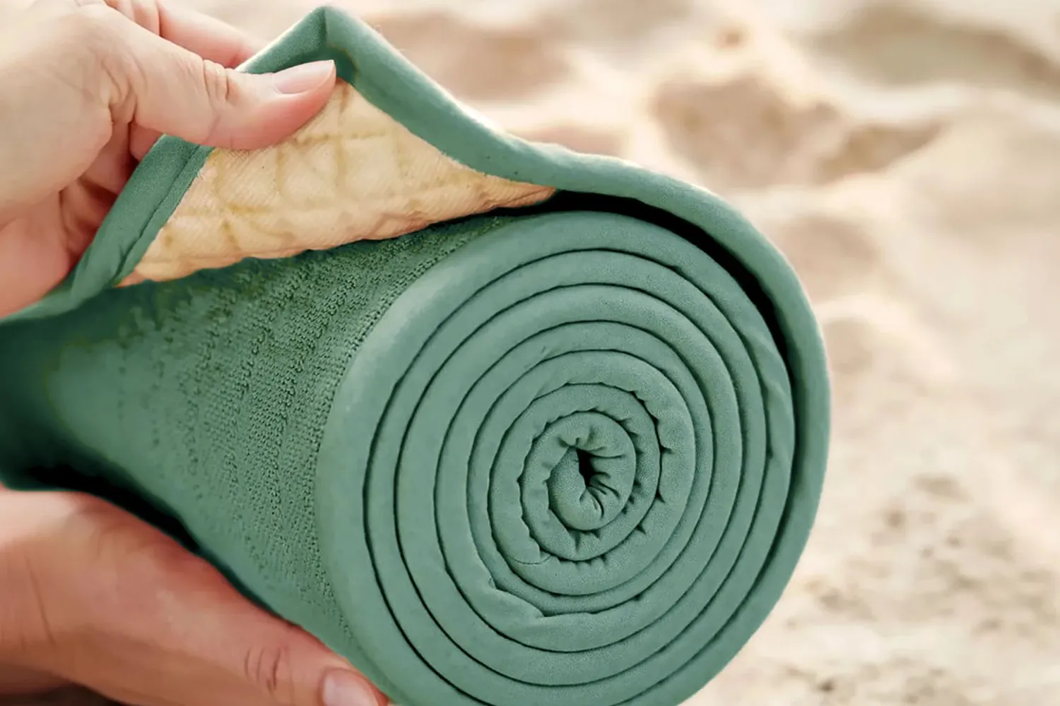 Natural non-slip yoga mat in Classic Sage